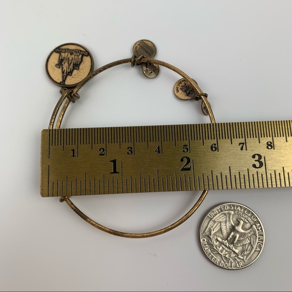 Alex and Ani Walt Disney World Bracelet Cinderella’s Castle Gold Bangle - Picture 8 of 11